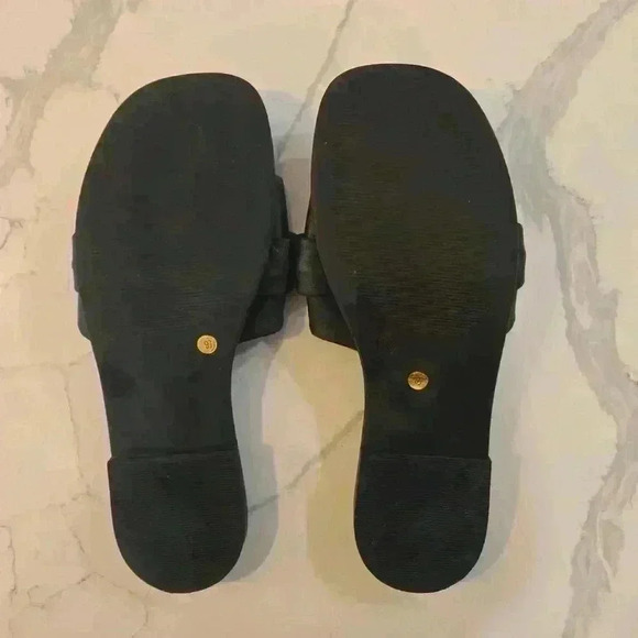 Seychelles Tulum Made In Italy Flats Round Toe Leather Sandals Black Size 9 - Picture 3 of 5